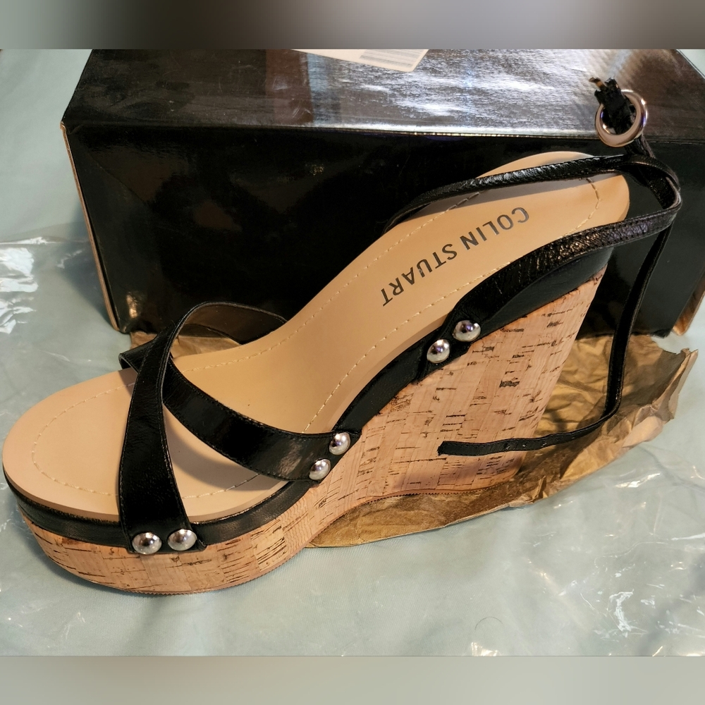 Colin Stuart Platform Wedge Sandals New - image 1